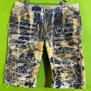Sz 40‎ Y2K Robins Jeans Distressed Shorts